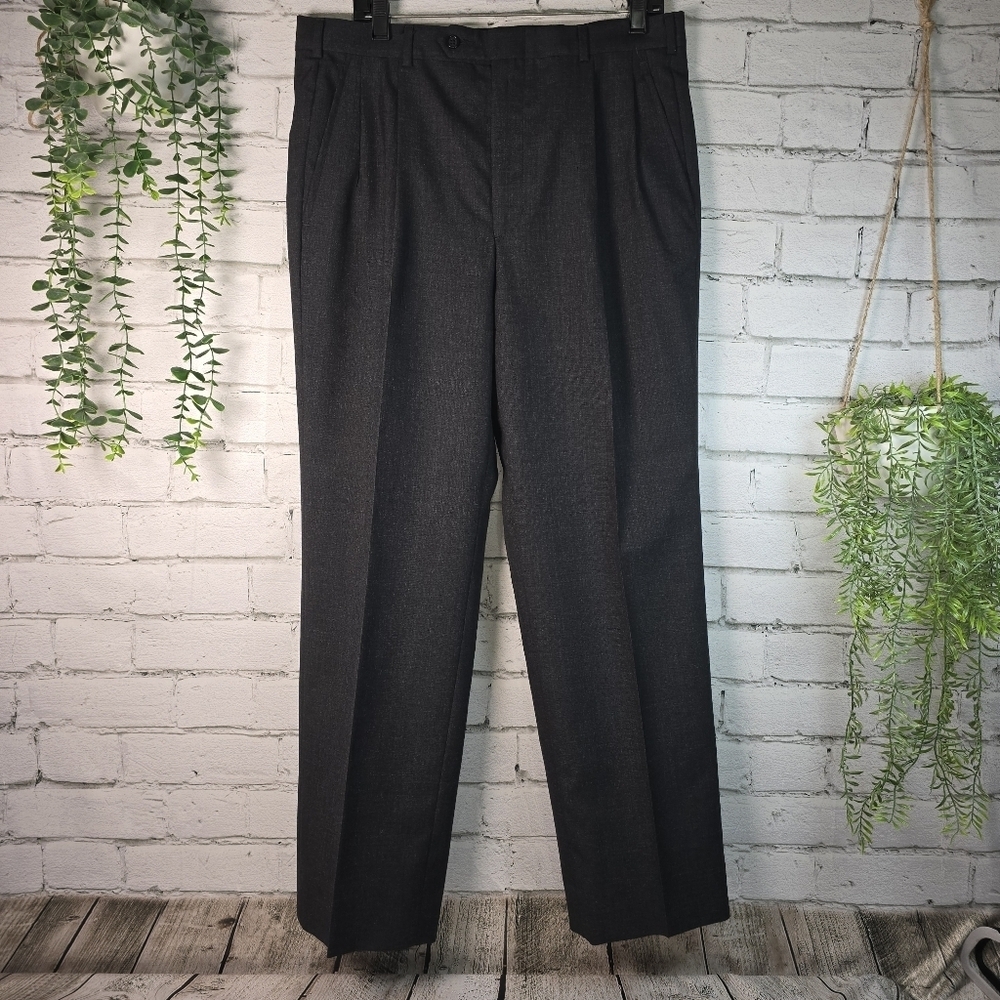 FABRIZIO GIANNI WOMENS BLACK FLAT FRONT ZIP TROUSERS SIZE 8 EUC - Picture 4 of 5